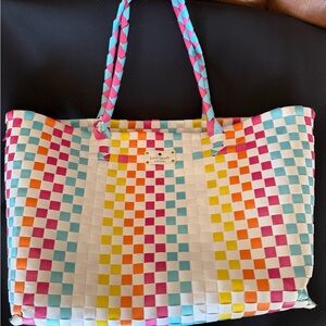 Kate Spade Large Colorful Woven Tote Bag